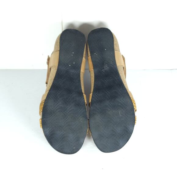 Taos Women’s Trulie US8-8,5 EU39 Tan Leather Woven Cork Wedge Strappy Sandals - Picture 11 of 16